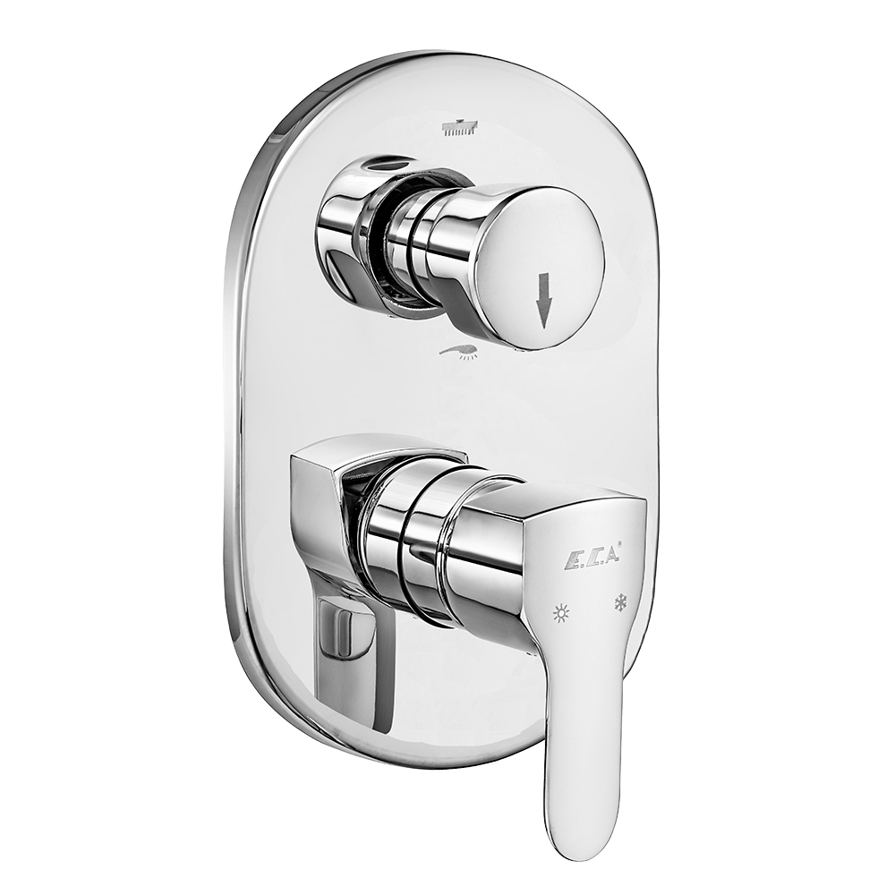 102167209-ede  Смеситель для ванны / душа скрытого монтажа Star, устанавливаемый на поверхность - 2 способа Eca 