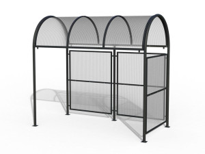 Стальной и поликарбонатный навес для автобусной остановки