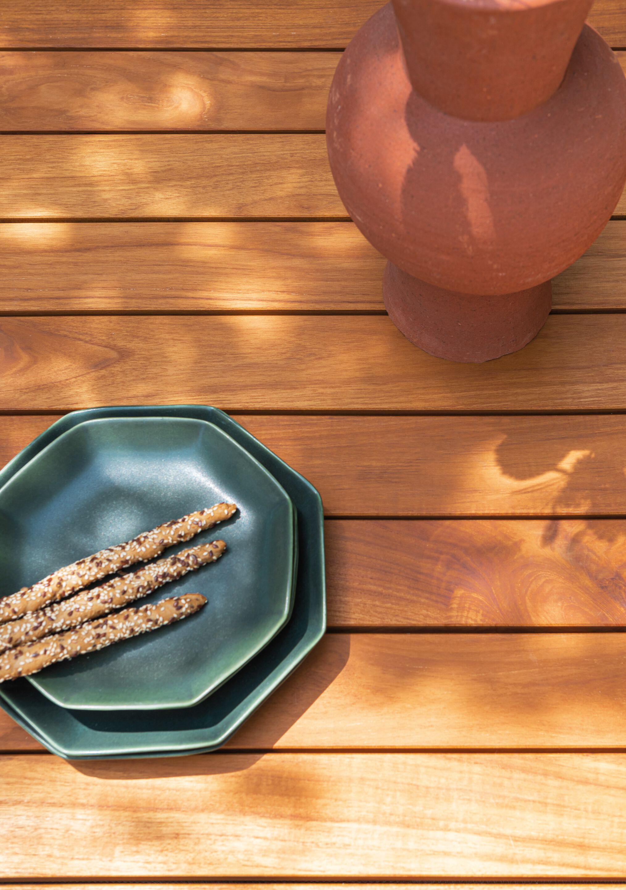 Секционный садовый диван из тикового дерева и ткани Atmosphera 9.Zero ARCH-00019740 - Вид №1