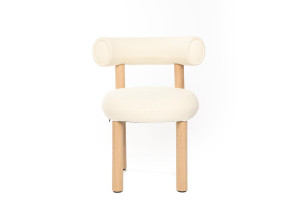 Деревянный стул с мягкой тканью