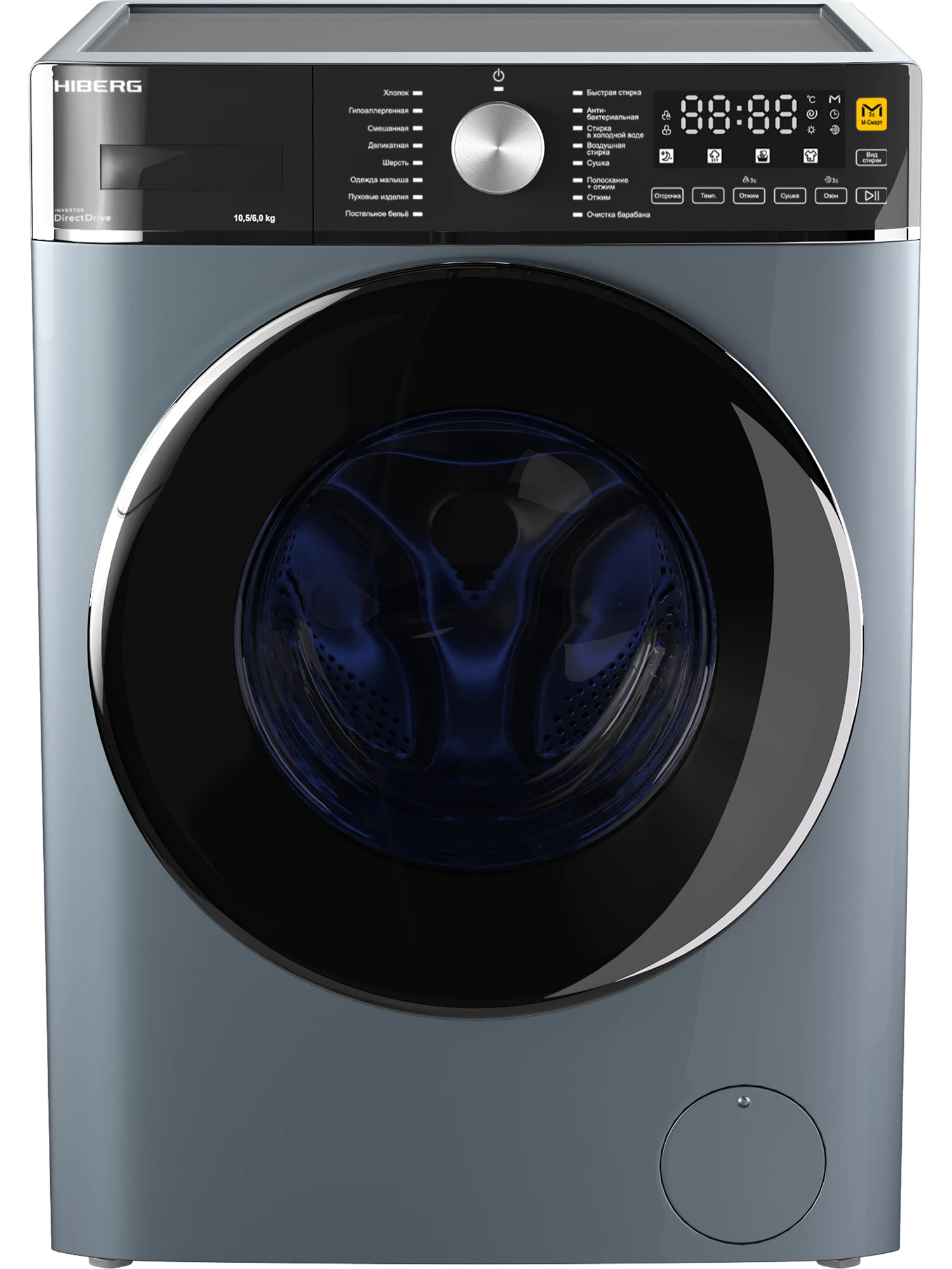 9238389 Стирально-сушильная машина HIBERG i-DDQ8 - 10614 Sd серый STDN-0093524 - Вид №1