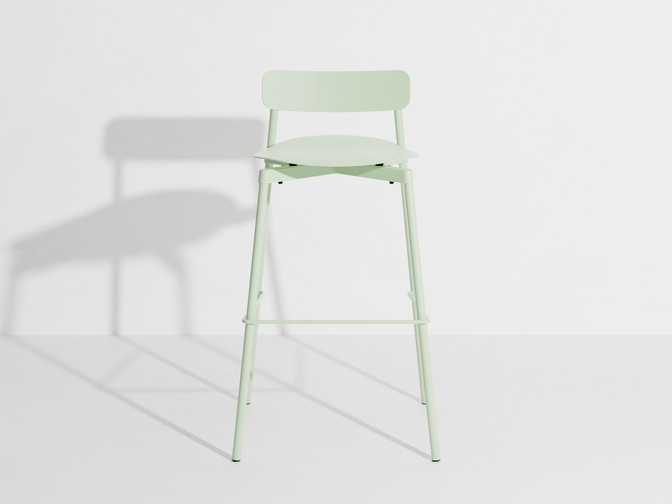 Высокий штабелируемый алюминиевый стул с порошковым покрытием с подставкой для ног Petite Friture Fromme ARCH-00091817 - Вид №42
