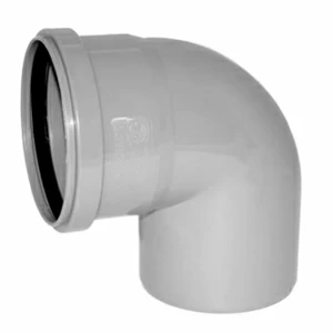 Отвод ПВХ канализационная D110мм 90 градусов