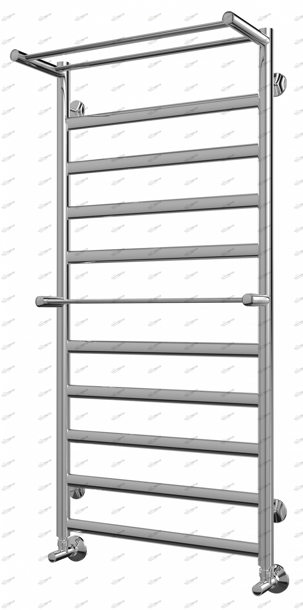 4620768886867 СТАНДАРТ Хендрикс+ с полкой П11 500х1086 Полотенцесушитель TERMINUS RAL 9005 матовый