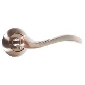 Ручки дверные на розетке EDS-43-10, цвет античная медь