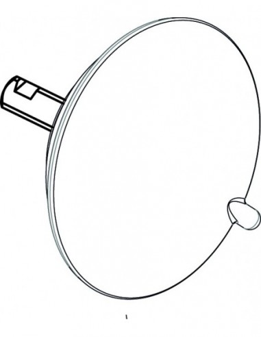 057800 000 00  Маховик для ванны с осью, хромированный АБС Valentin Хром  - Вид №2