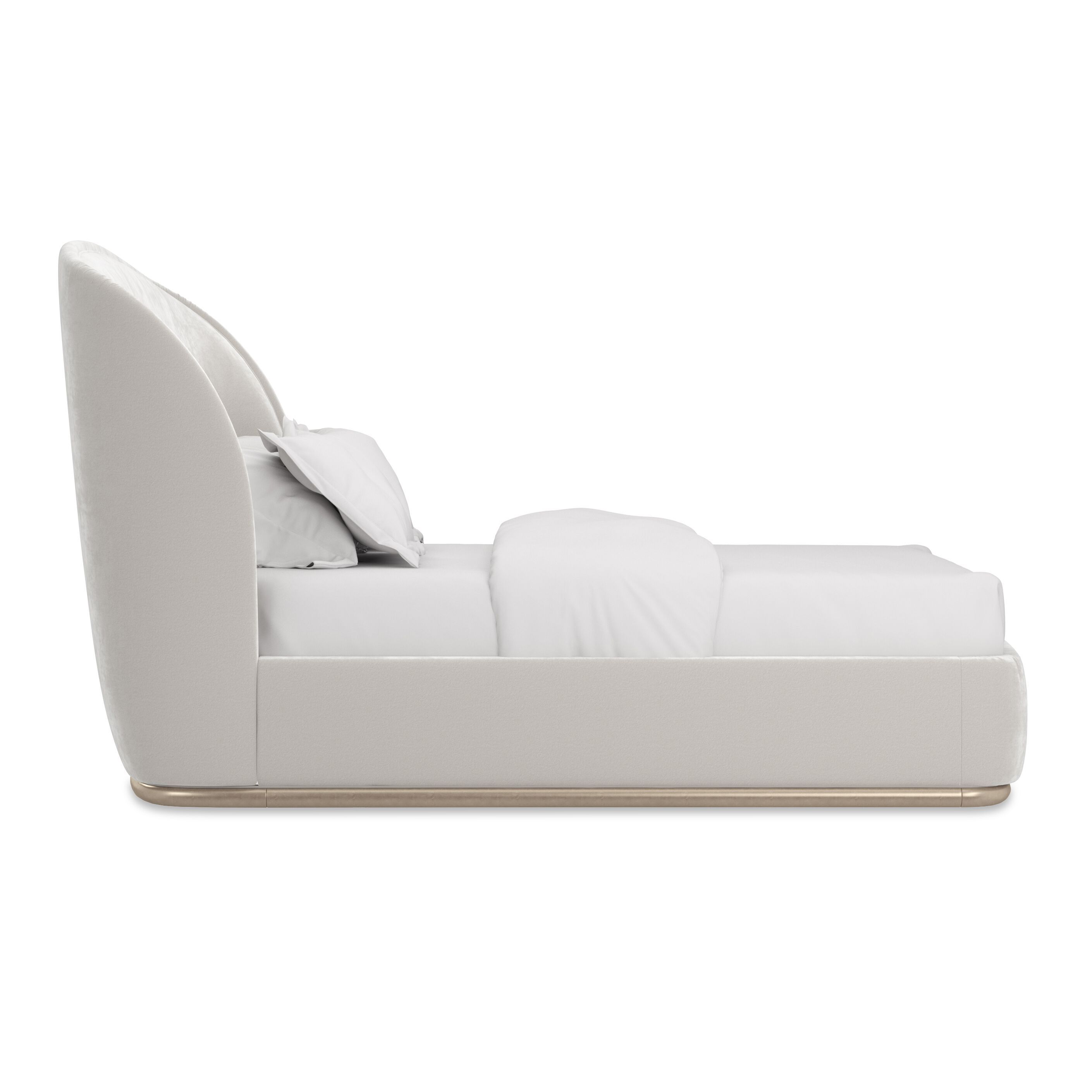 Двуспальная кровать из ткани с мягким изголовьем Caracole OPAL ARCH-00033833 - Вид №2