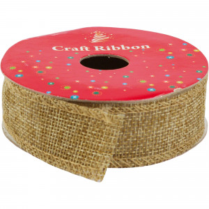 82184161 Лента декоративная, 2.5 см х 4.5 м, мешковина