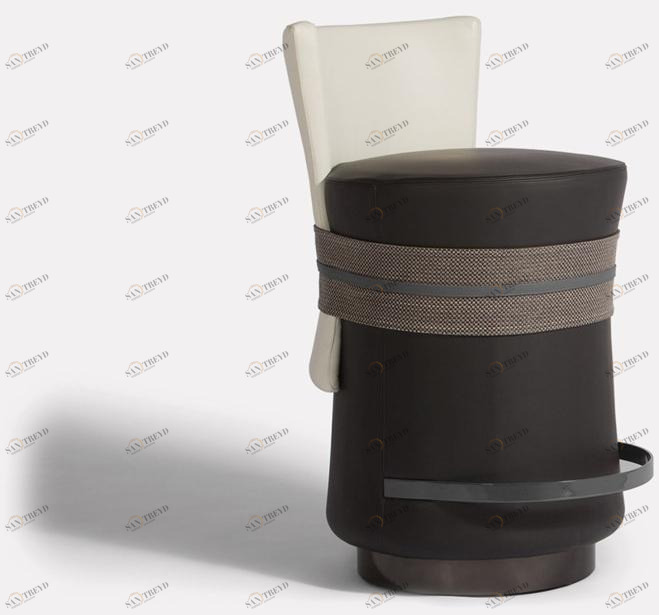 MORADA Высокий кожаный табурет с подставкой для ног Fascetta Fascetta bs