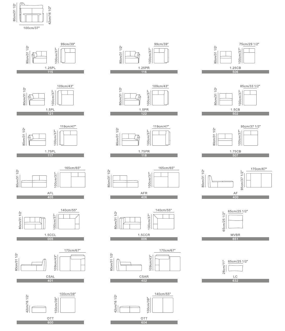 Кожаный модульный угловой диван CAMPO DE' FIORI Живерни ARCH-00152128 - Вид №7