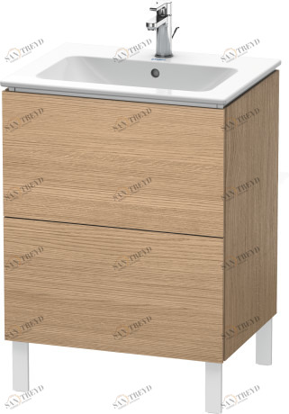 LC662505252 Тумбочка напольная L-Cube #LC6625 620 x 481 мм Европейский дуб, декор Duravit