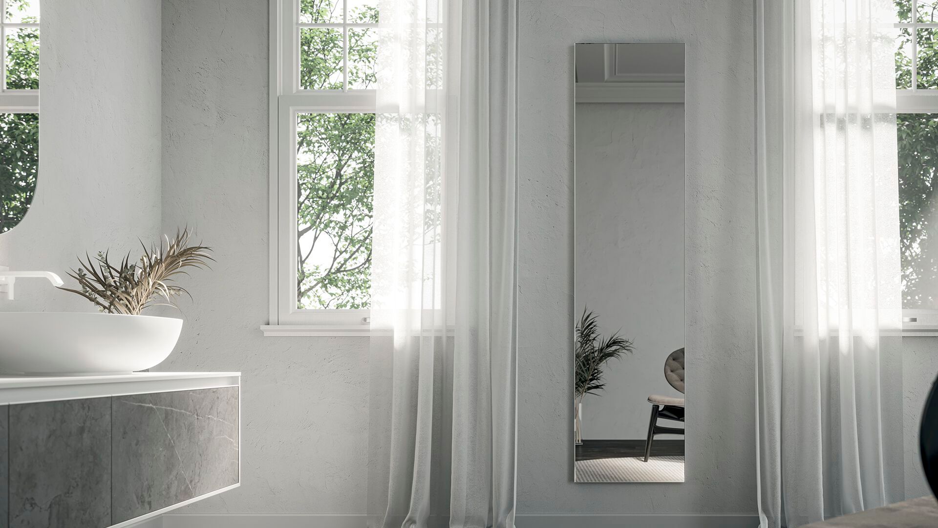 Настенное зеркало для ванной комнаты INDA® GARDA ARCH-00135698 - Вид №3