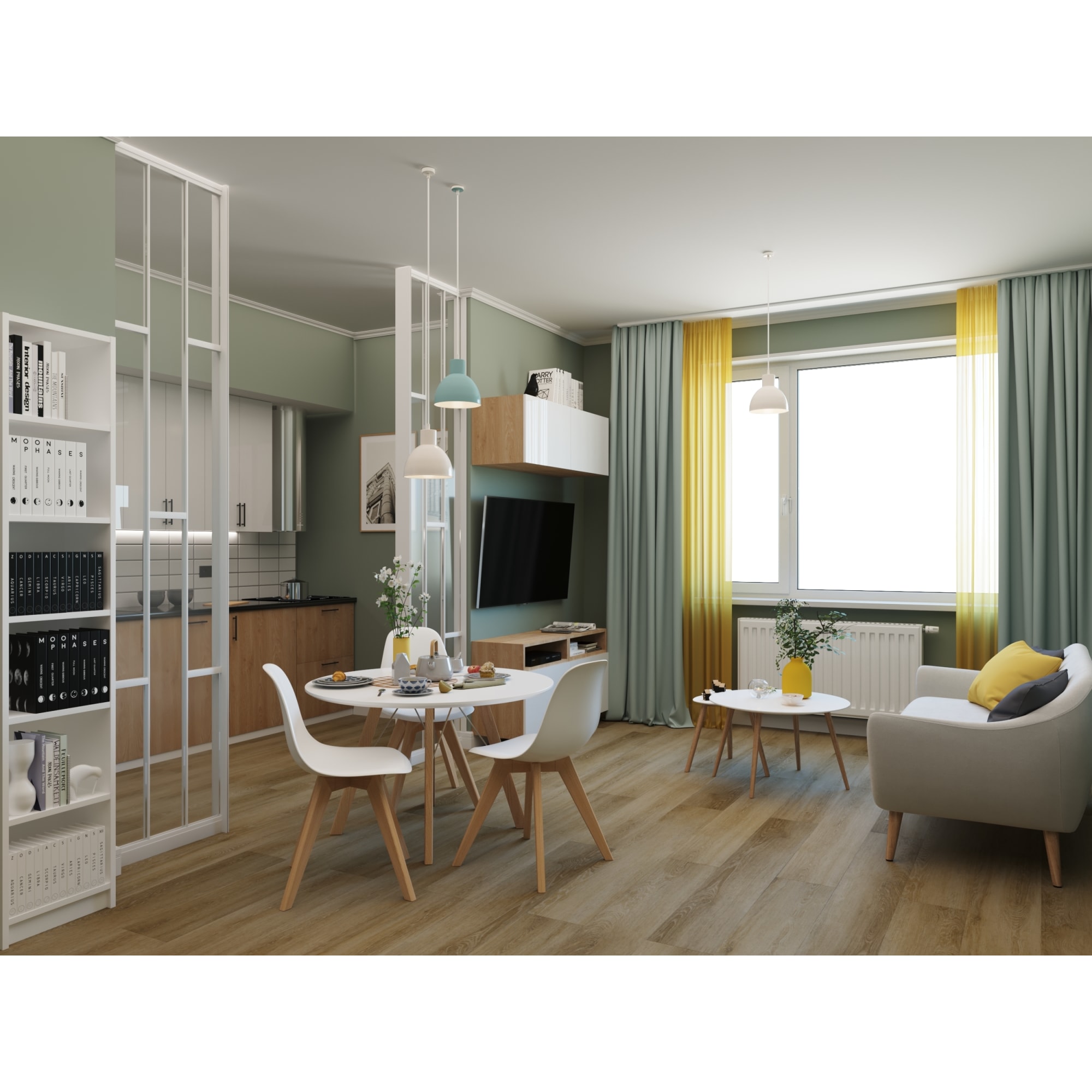 17786484 Стеллаж Кабуки 40x201x28 см, ЛДСП, цвет белый Santreyd  - Вид №7