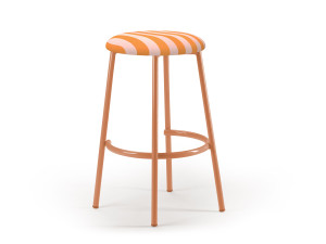 Высокий металлический табурет с подставкой для ног