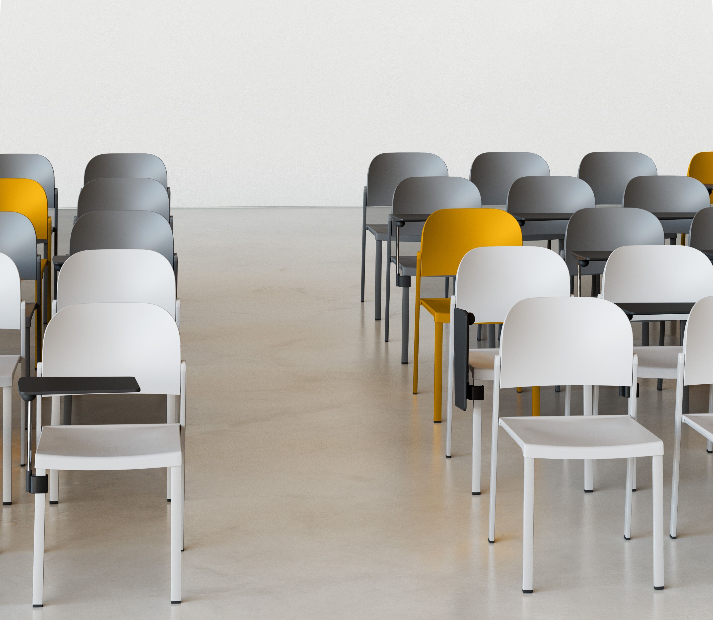 Штабелируемый стул для конференций из полипропилена с опрокидыванием IBEBI био ARCH-00043856 - Вид №1