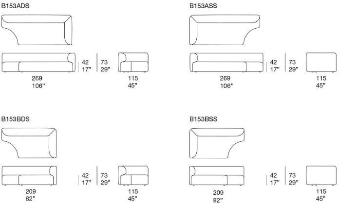 Paola Lenti Модульный диван со съемным чехлом из ткани sun-id-1477210 - Вид №6