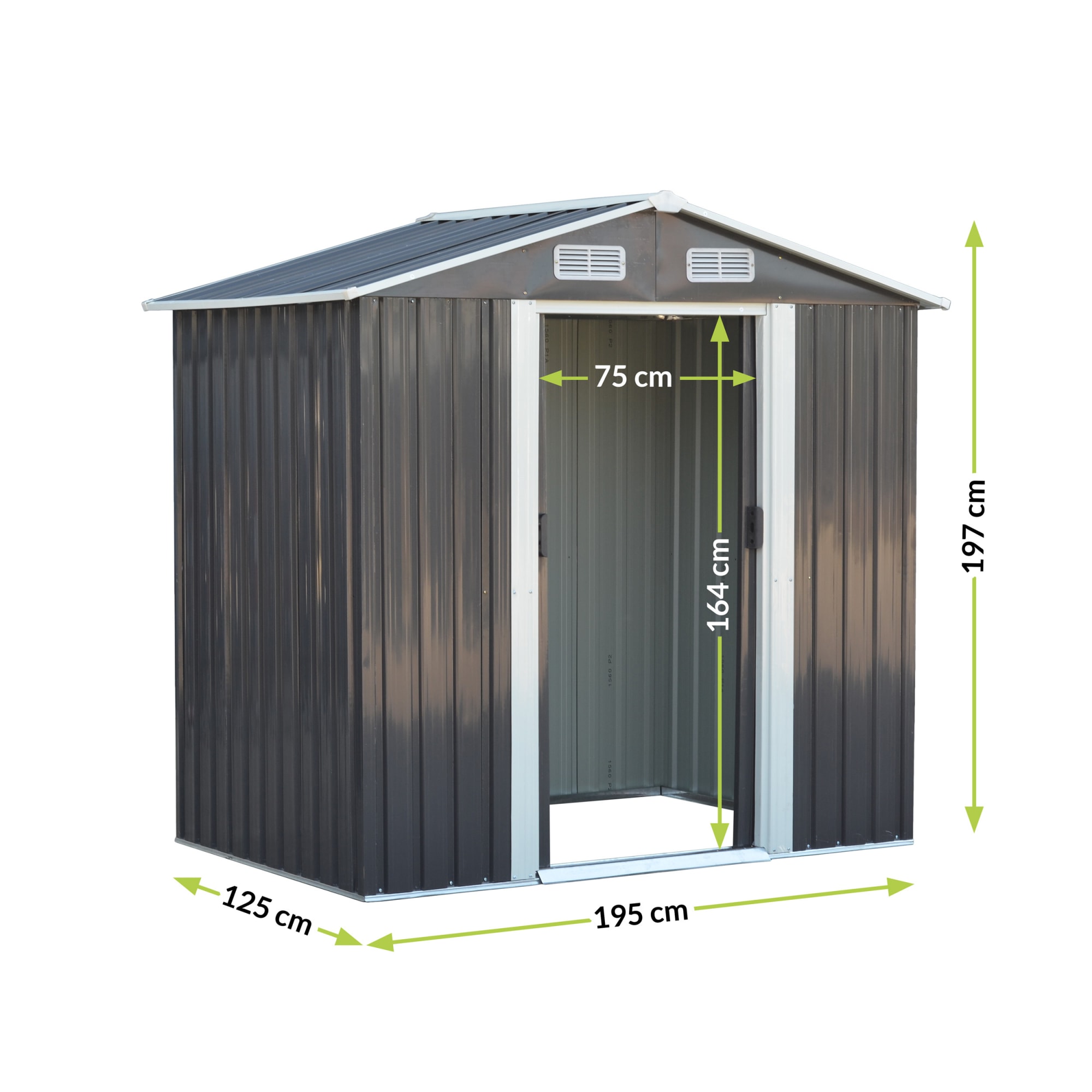 84759918 Хозблок металлический 1.25x1.95x1.97 см Santreyd  - Вид №7