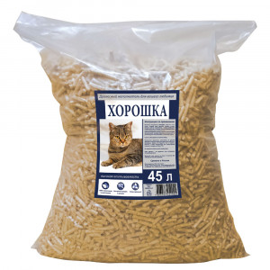 ПР0054564 Наполнитель для кошачьего туалета древесный 45л ХОРОШКА