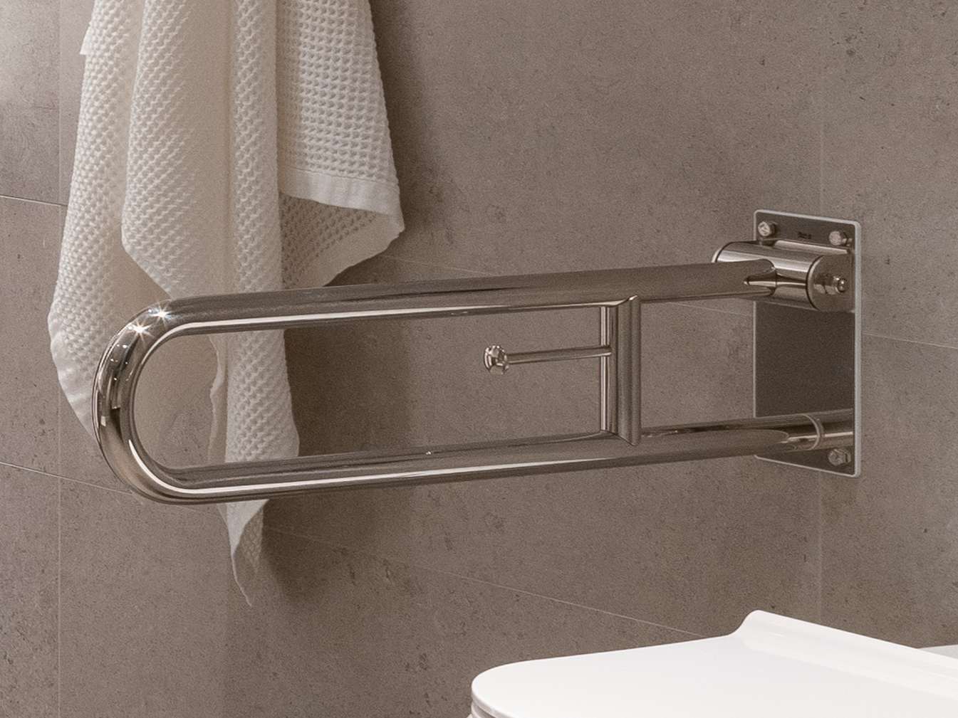 Пластиковая откидная ручка для ванной комнаты с держателем рулона Roca ACCESS ARCH-00061527 - Вид №3