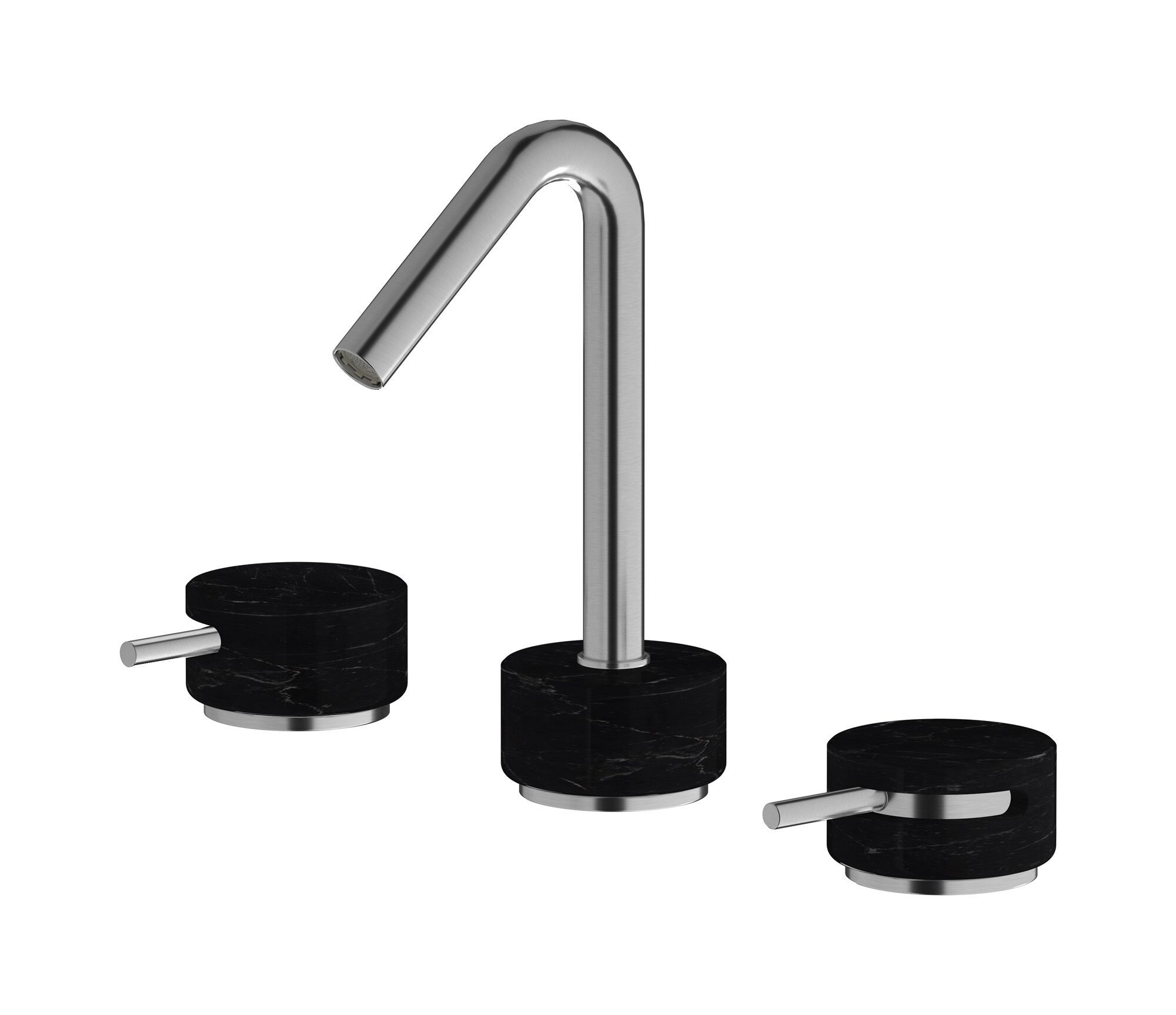 Смеситель для раковины с 3 отверстиями для мраморной столешницы с автоматическим сливом IB мрамор + мрамор Elle ARCH-00040657 - Вид №17