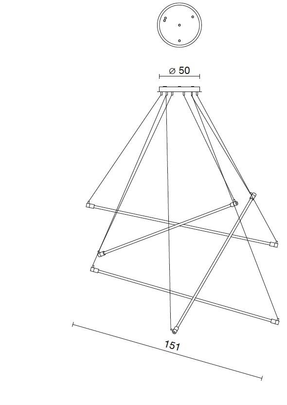 Martinelli Luce Подвесной светильник из поликарбоната с диммером Shanghai 2053/4 - Вид №3