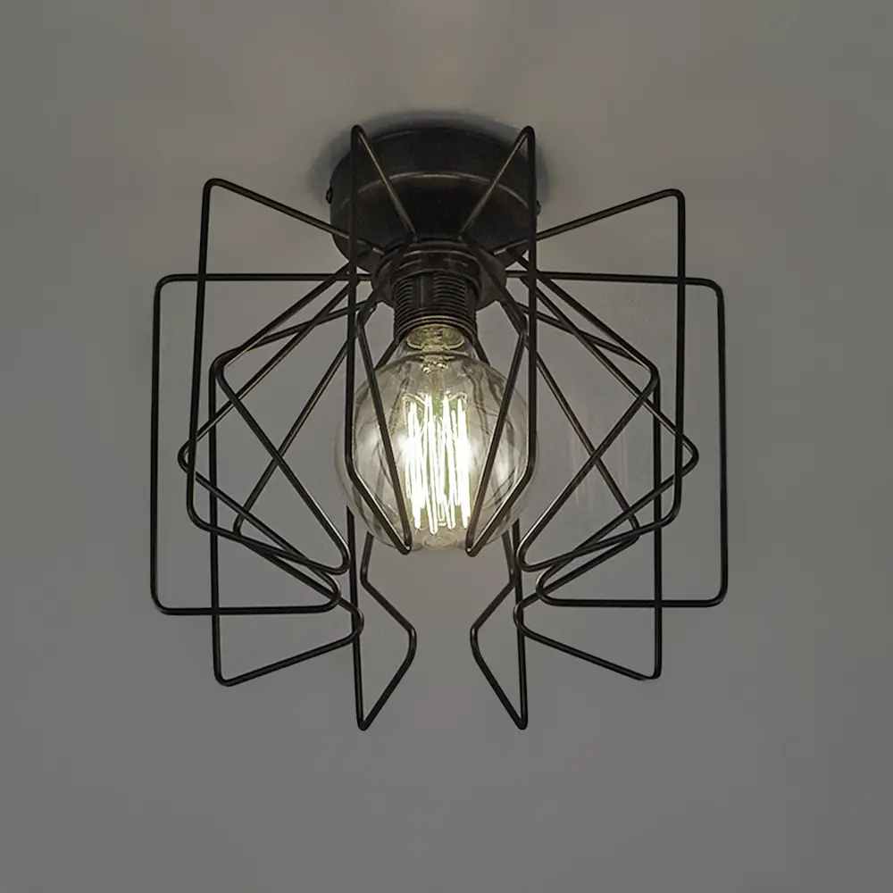 Люстра потолочная Vitaluce Скорпиус 1 лампа 3м² Е27 цвет черный матовый STLM-2059400 - Вид №1