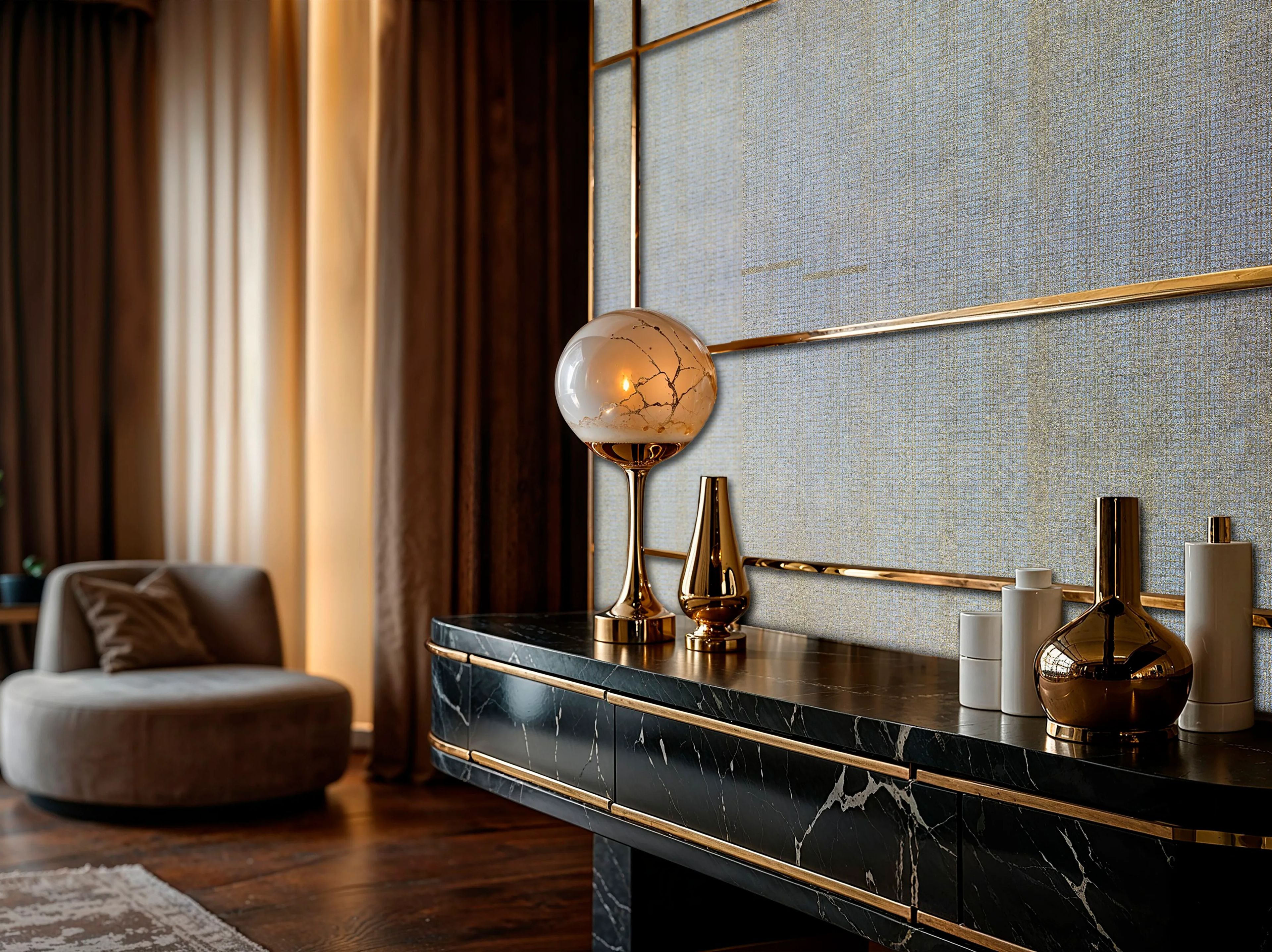 Обои с рисунком из целлюлозного волокна Officinarkitettura® Les nombre d'or ARCH-00065383