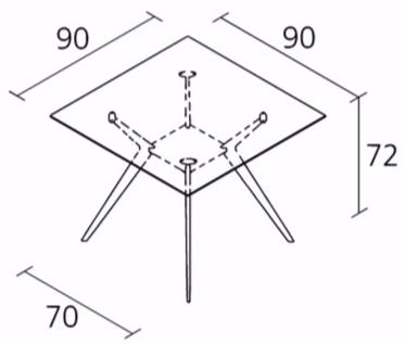 Alias Квадратный стол Biplane sun-id-1377590 - Вид №2