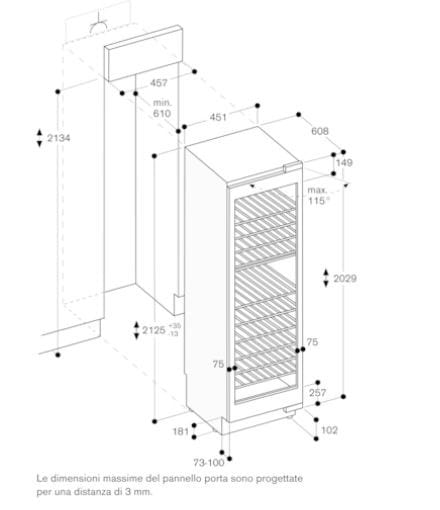 Встроенный холодильник с стеклянной дверью GAGGENAU серия 400 ARCH-00119206 - Вид №3