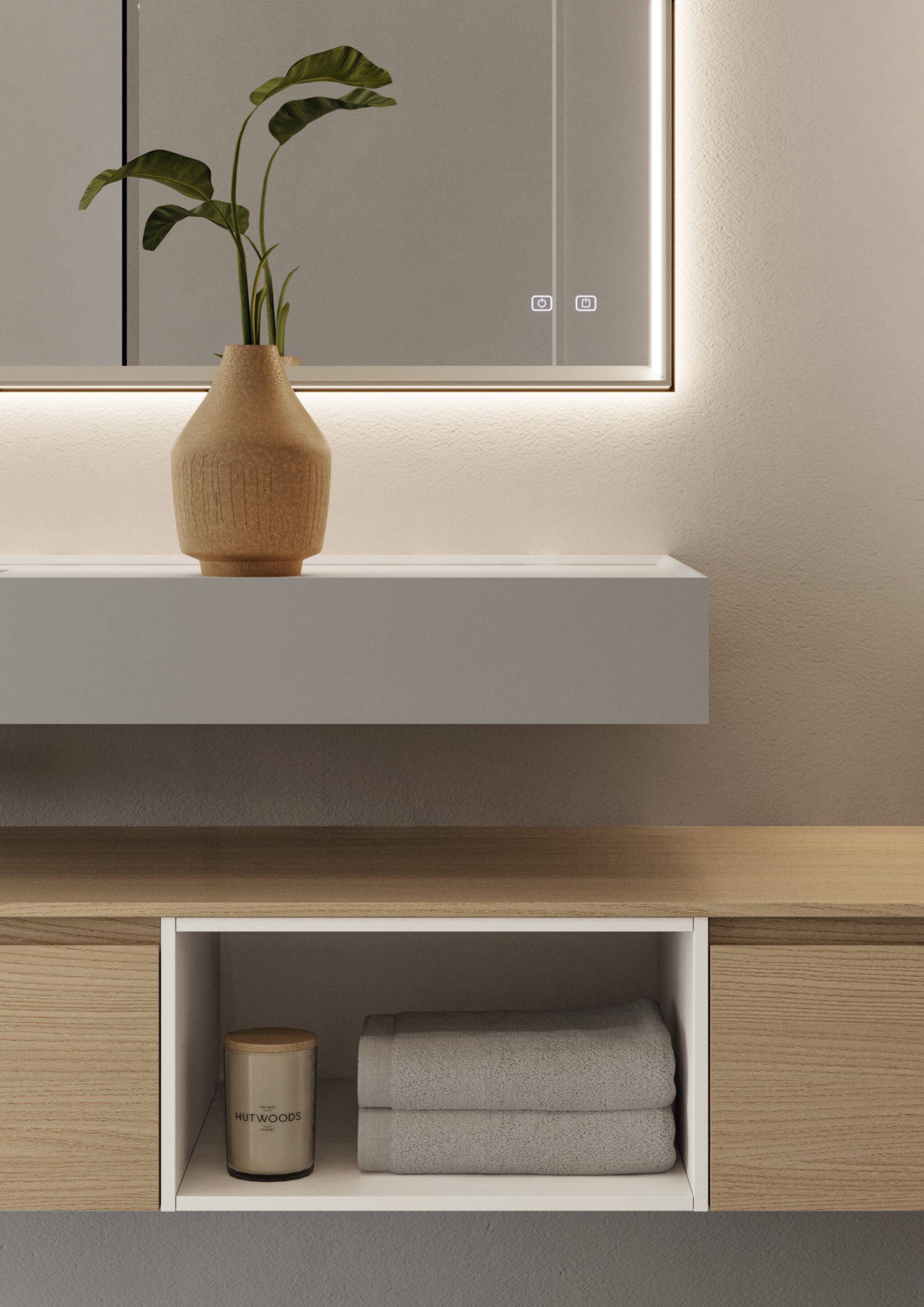 Подвесной туалетный столик с зеркалом Ideagroup Seventy Form ARCH-00070164 - Вид №2