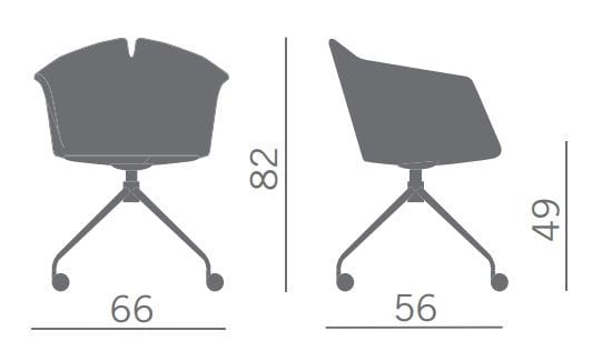 Операционный офисный стул Kastel Kuad ARCH-00067295 - Вид №2