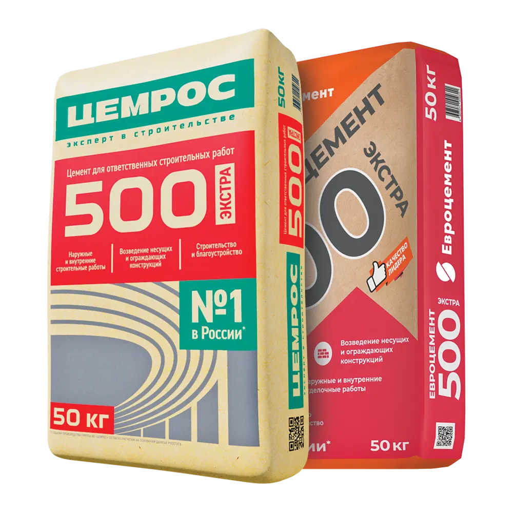 Цемент Цемрос M500 ЦЕМ I 42.5 Б 50 кг 12627900 STLM-2211509 