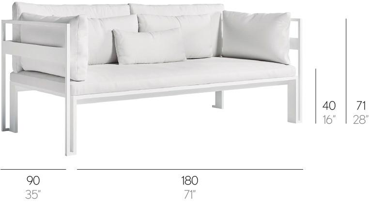 GANDIABLASCO 2-х местный алюминиевый диван Jian sun-id-1470578 - Вид №10