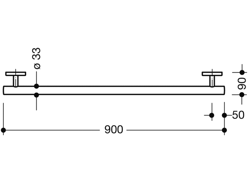 950.36.14090 ручка для захвата HEWI System 800 K  - Вид №1