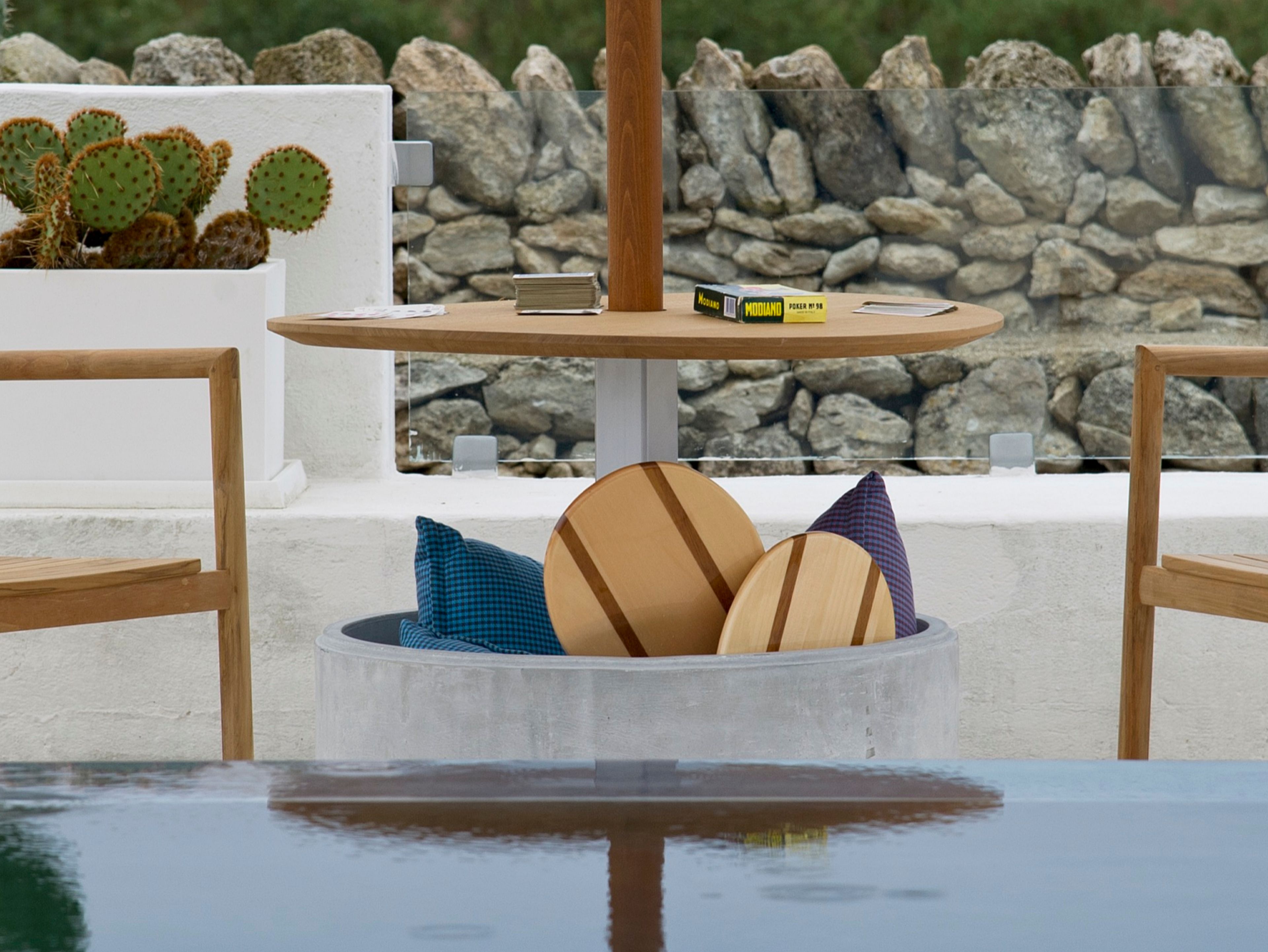 Основание для зонта из бетона и дерева от iroko Unopiù LIPARI ARCH-00069296 - Вид №6