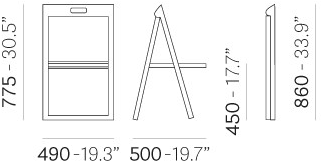 Pedrali Складной стул из полипропилена  460  - Вид №8