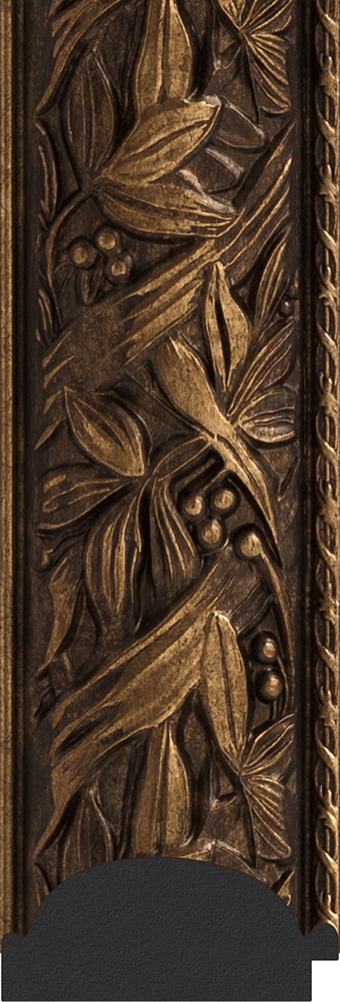 BY 6366 Зеркало напольное с гравировкой в багетной раме - византия бронза 99 mm EVOFORM Exclusive-G floor - Вид №3