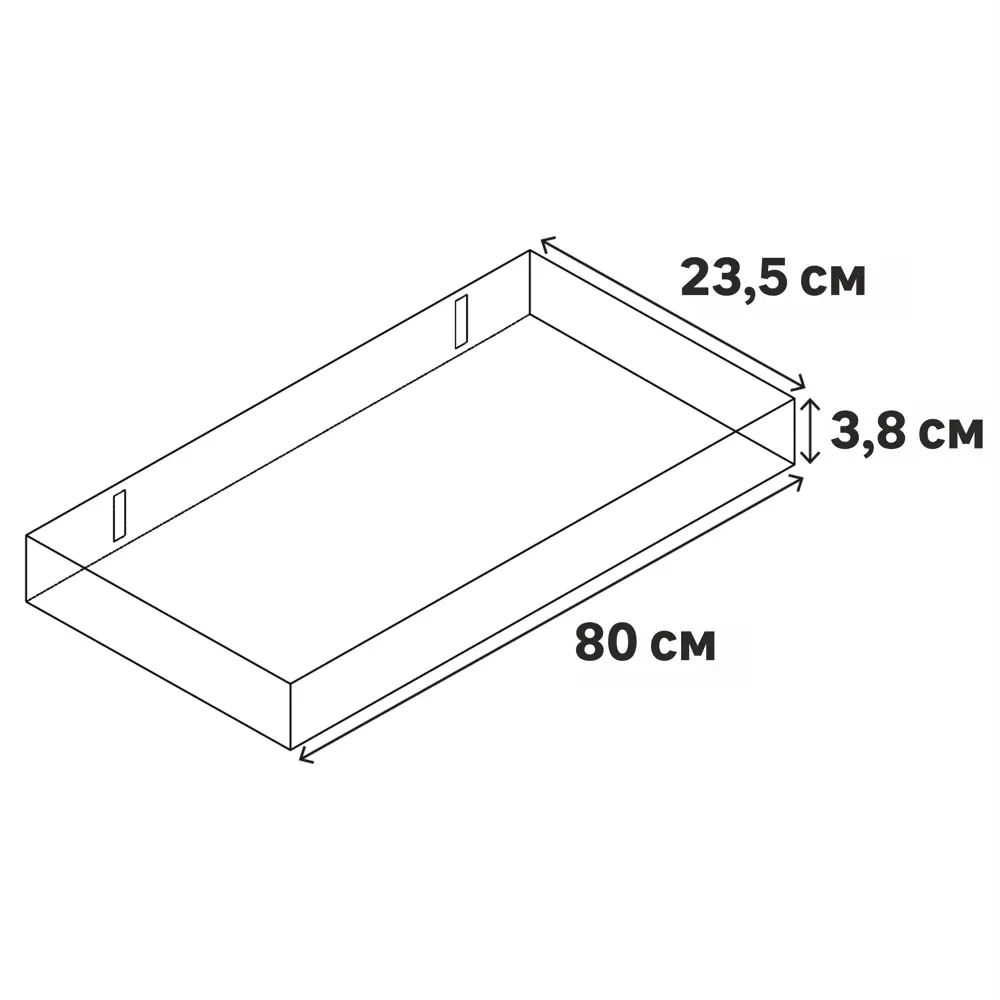 Полка настенная Spaceo Concrete 80x23.5 см МДФ цвет бетон STLM-2177009 - Вид №8