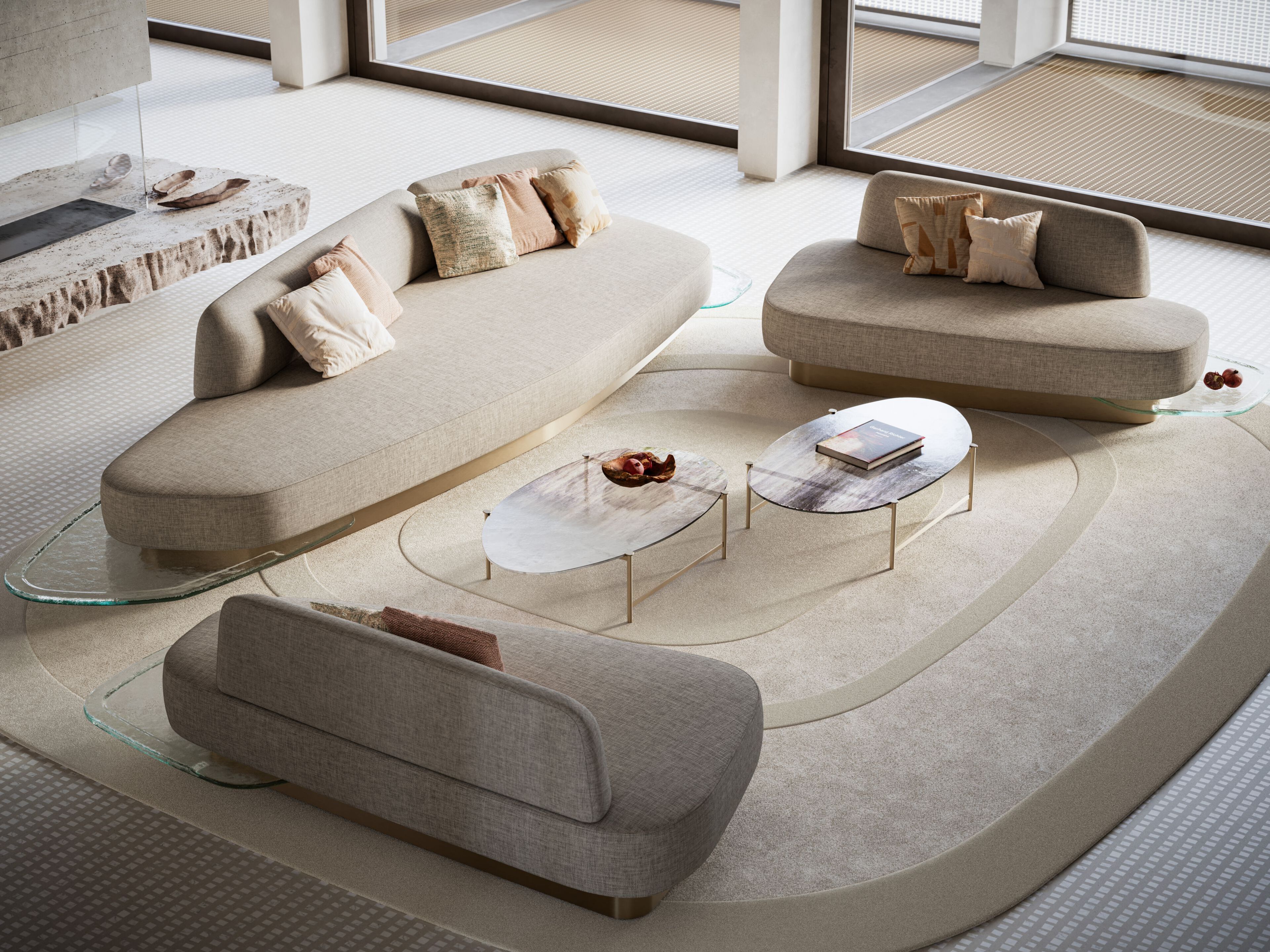 Стеклянный овальный журнальный столик ARTE VENEZIANA Langhe ARCH-00150671 - Вид №3