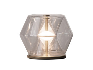 Светодиодная настольная лампа из дутого стекла