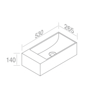 L262T3RPV0.100 Накладная раковина прямоугольная A. e T. Italia THIN Белый глянцевый AeT ITALIA - Вид №1