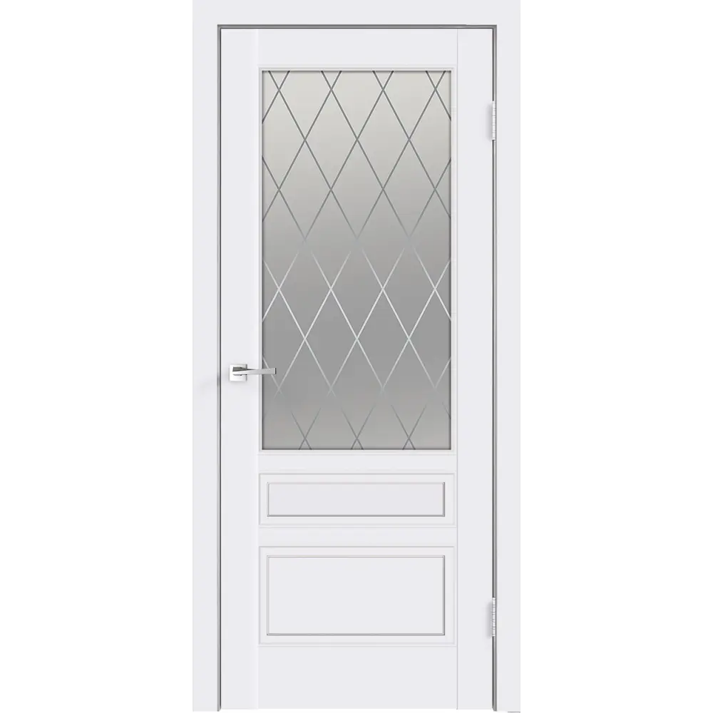 Дверь межкомнатная Сканди 3V остекленная эмаль цвет белый 70х200 см VELLDORIS STLM-2077026 - Вид №1