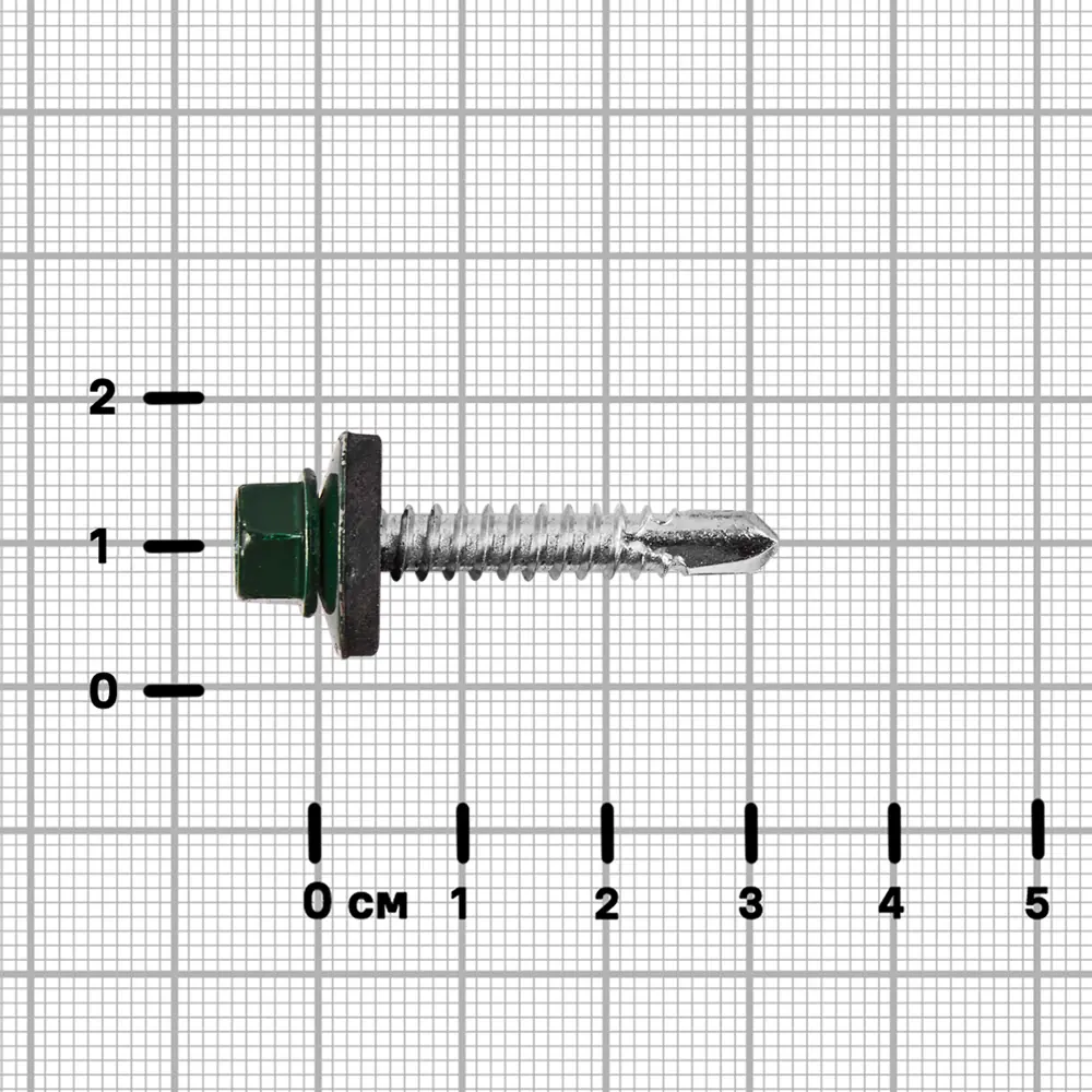 STANDERS Кровельные саморезы с пресс-шайбой для металла RAL6005 5.5×32 мм 89213067 STLM-1009348 - Вид №2