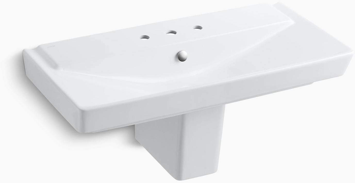 K-5148-8-0 Подвесная раковина настенная прямоугольная Kohler  белая  - Вид №1
