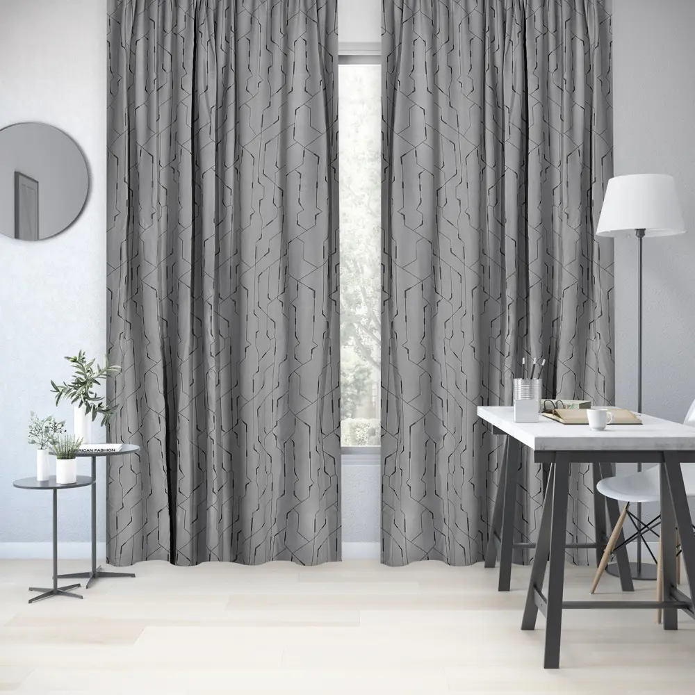 Штора на ленте Inspire Milada 160х280 см цвет голубой 86255195 STLM-2061290  - Вид №6