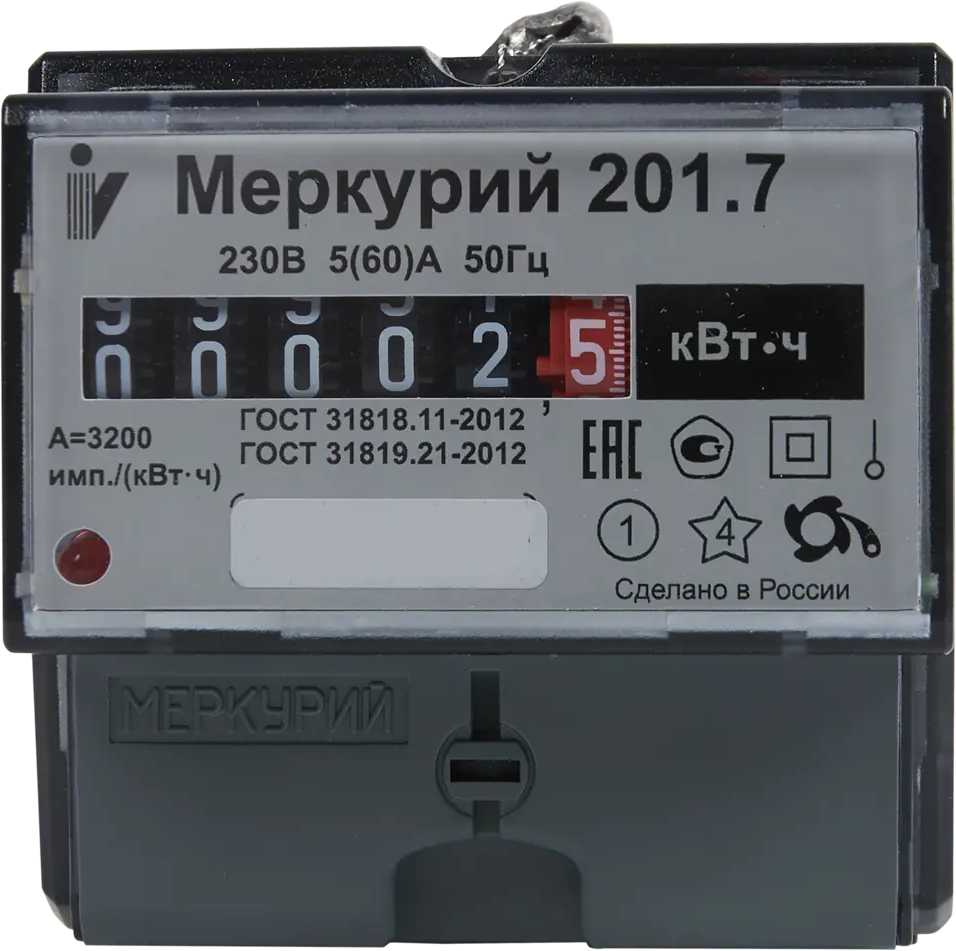 Счетчик электроэнергии МЕРКУРИЙ 201.7 для точного учета потребления 82171221