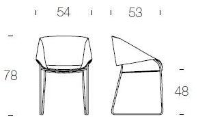 Tonin Casa Кожаное кресло с салазками и подлокотниками sun-id-1501103 - Вид №5