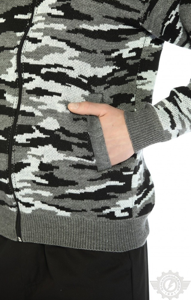 63360 Джемпер камуфляж на молнии серый  Одежда для охранных структур  размер 52-54 Спецодежда  - Вид №2