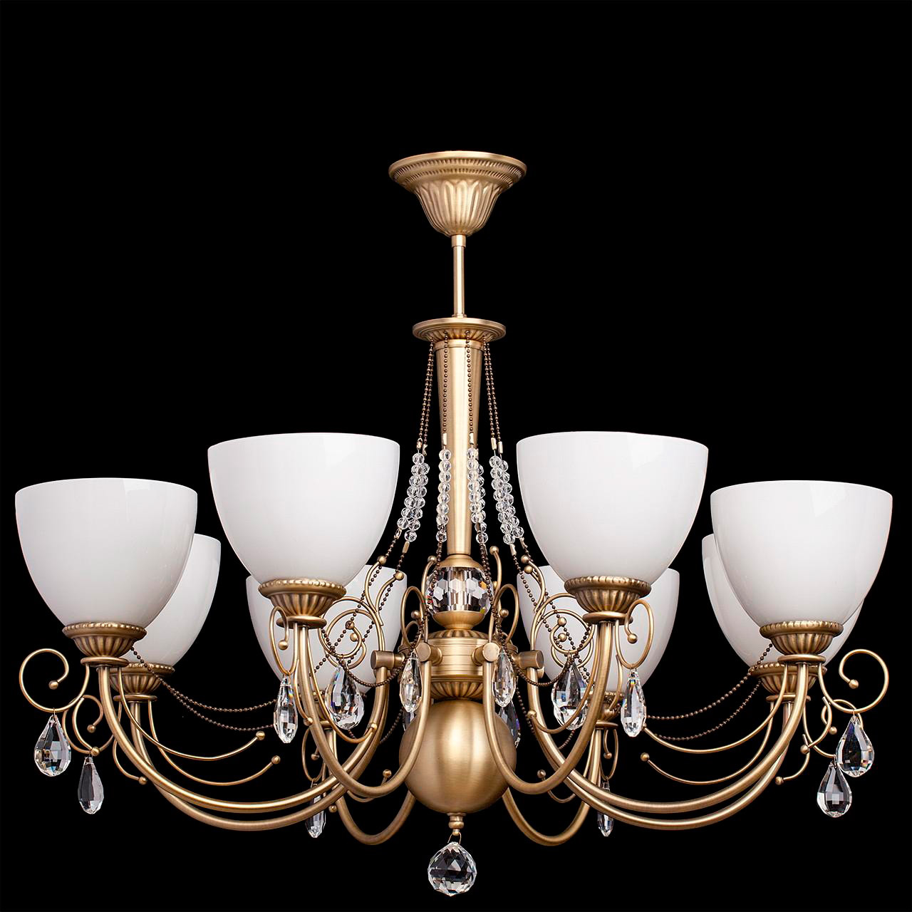Подвесная люстра MW-Light Фелиция 347016608 белая MW-LIGHT ДИЗАЙНЕРСКИЕ, ФЕЛИЦИЯ 188186 Белый  - Вид №1