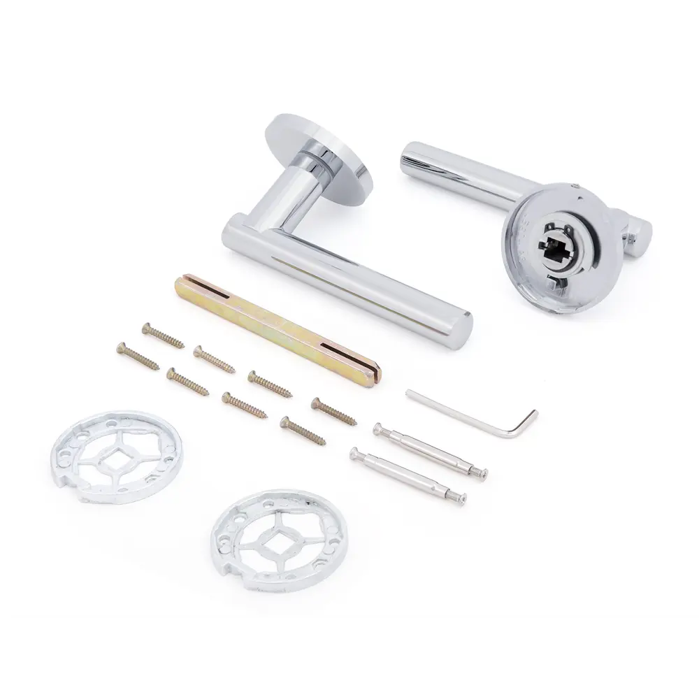 Дверные ручки Фабрика замков Mirobriga, без запирания, цвет хром STLM-2094612 - Вид №1